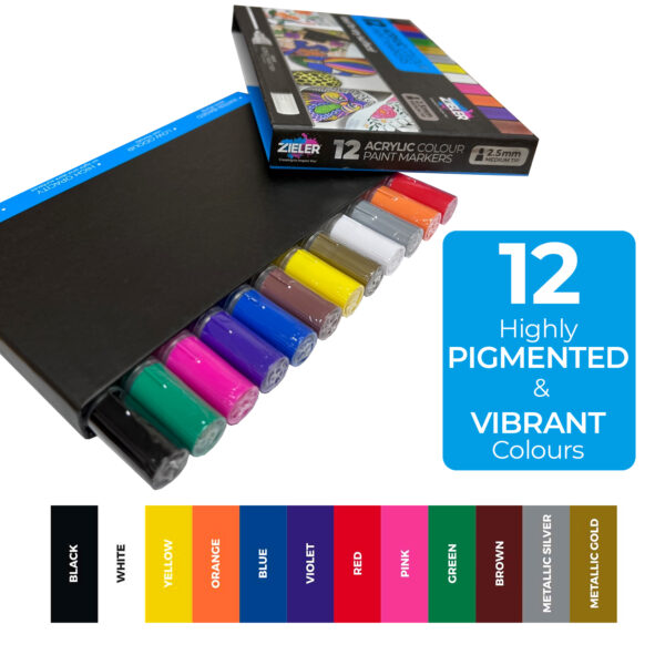 Marker Pens, 12 Colors Waterproof Acrylic Paint Marker, For Body Painting  Graffiti