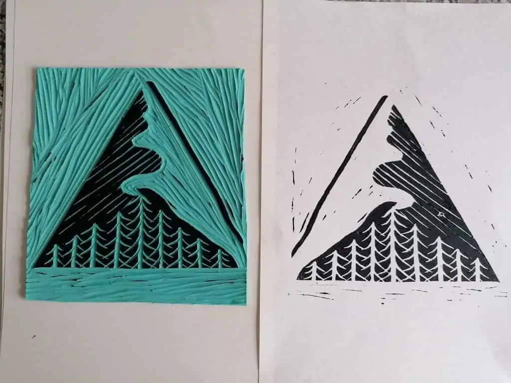 linoleum print designs