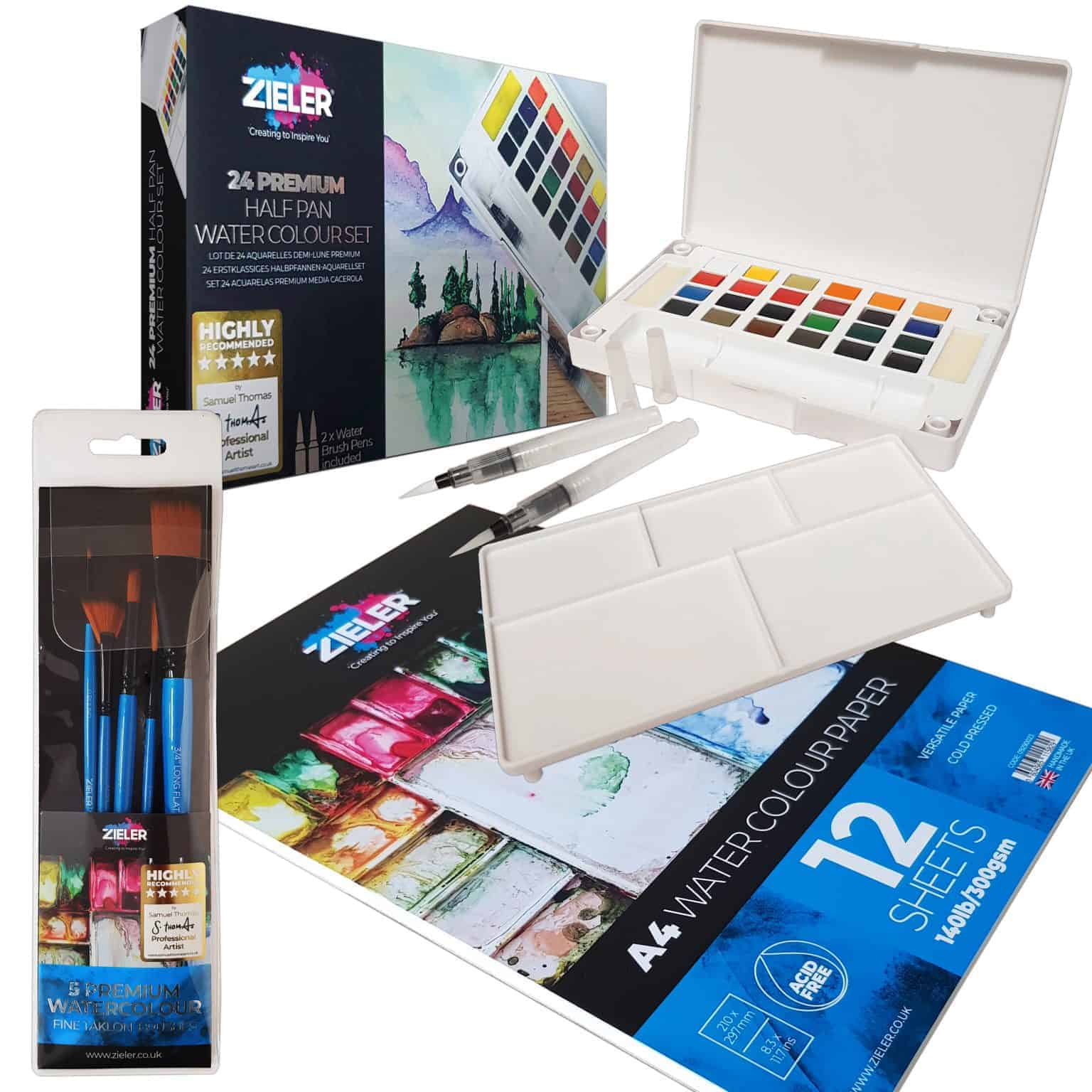 Watercolour Paints - Vibrant Colours - Zieler Art Supplies